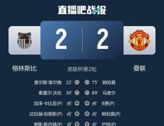 虎扑评分-联赛杯淘汰曼联，格林斯比面对曼联已经连续四场不败