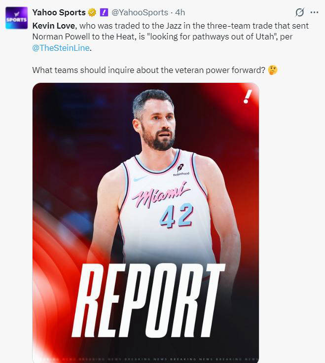 虎扑NBA-凯文-乐福与犹他爵士商讨买断事宜 费城有意引进