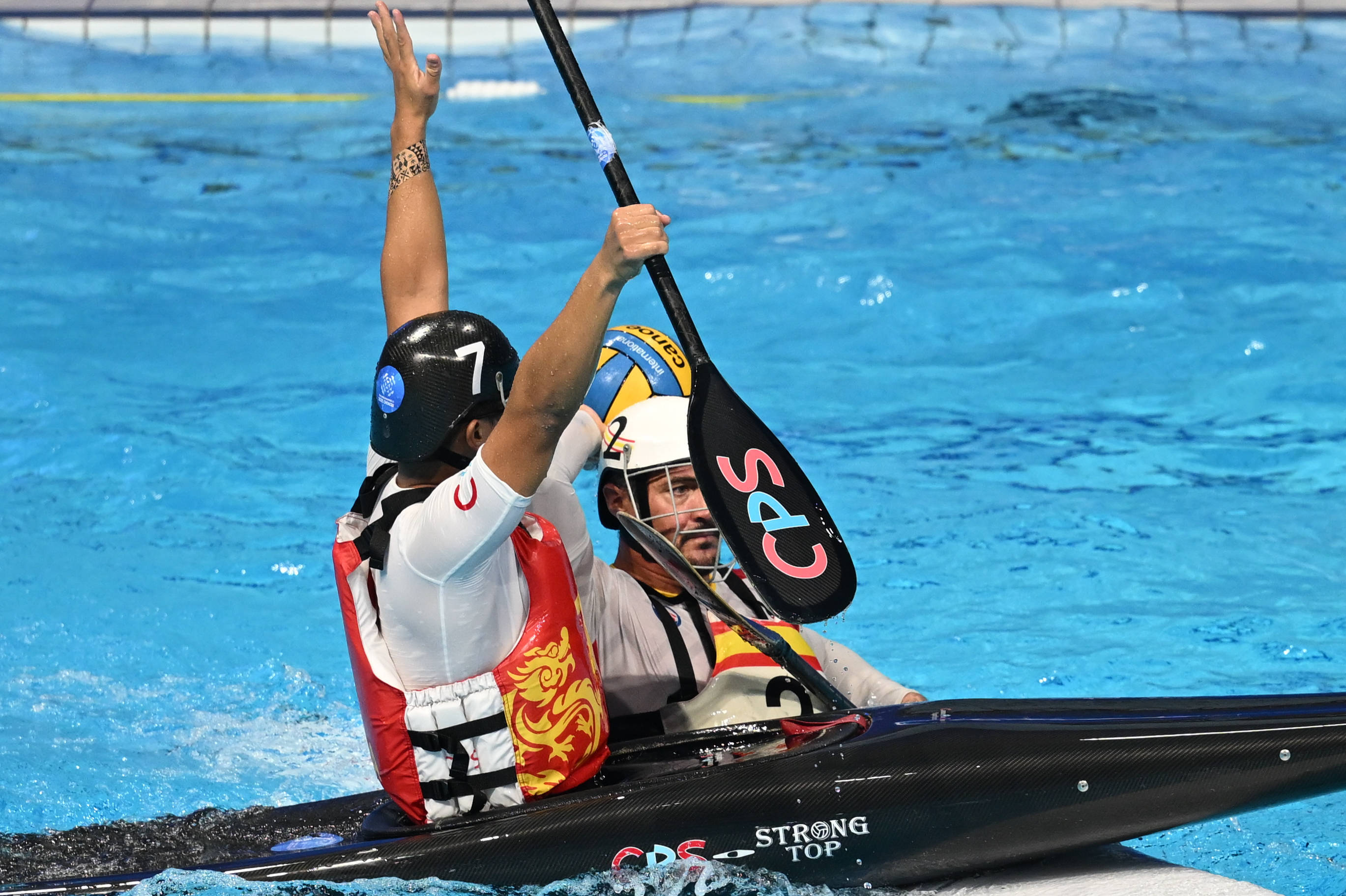 虎扑平台-（成都世运会）皮艇球——男子第5-8名安慰赛半决赛：中国队不敌西班牙队