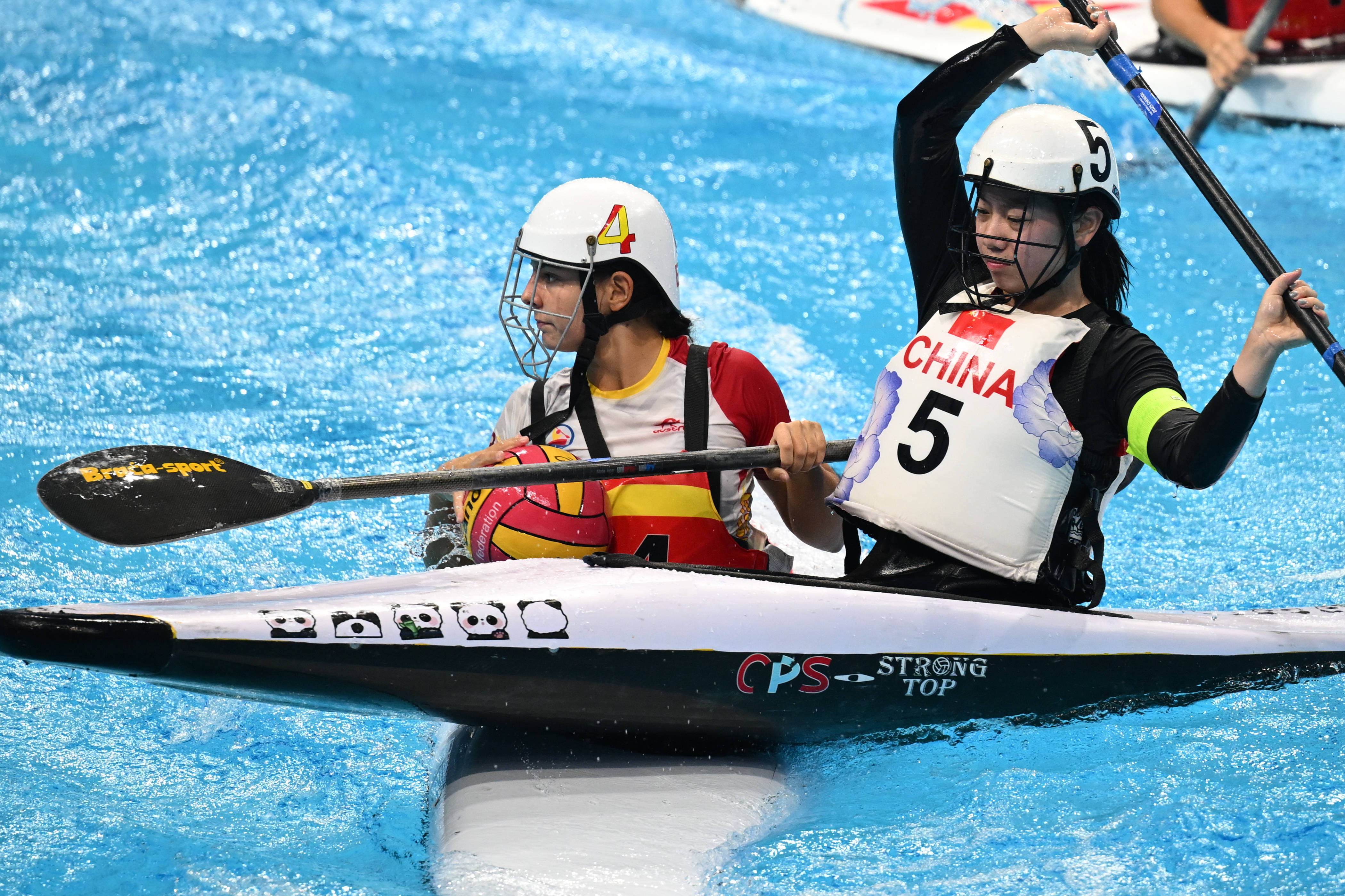 虎扑网址-（成都世运会）皮艇球——女子第5-8名安慰赛半决赛：中国队不敌西班牙队