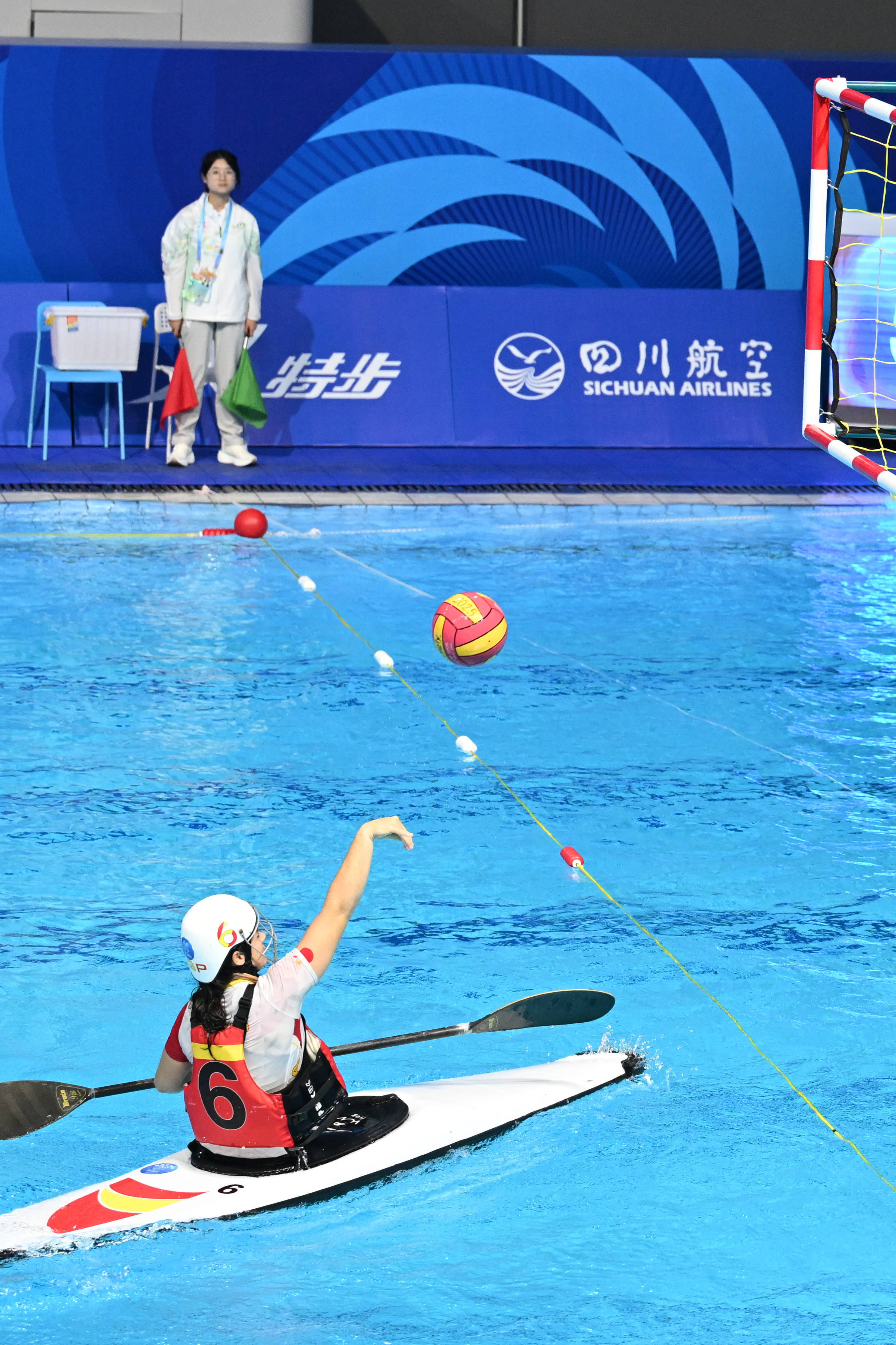 虎扑网址-（成都世运会）皮艇球——女子第5-8名安慰赛半决赛：中国队不敌西班牙队