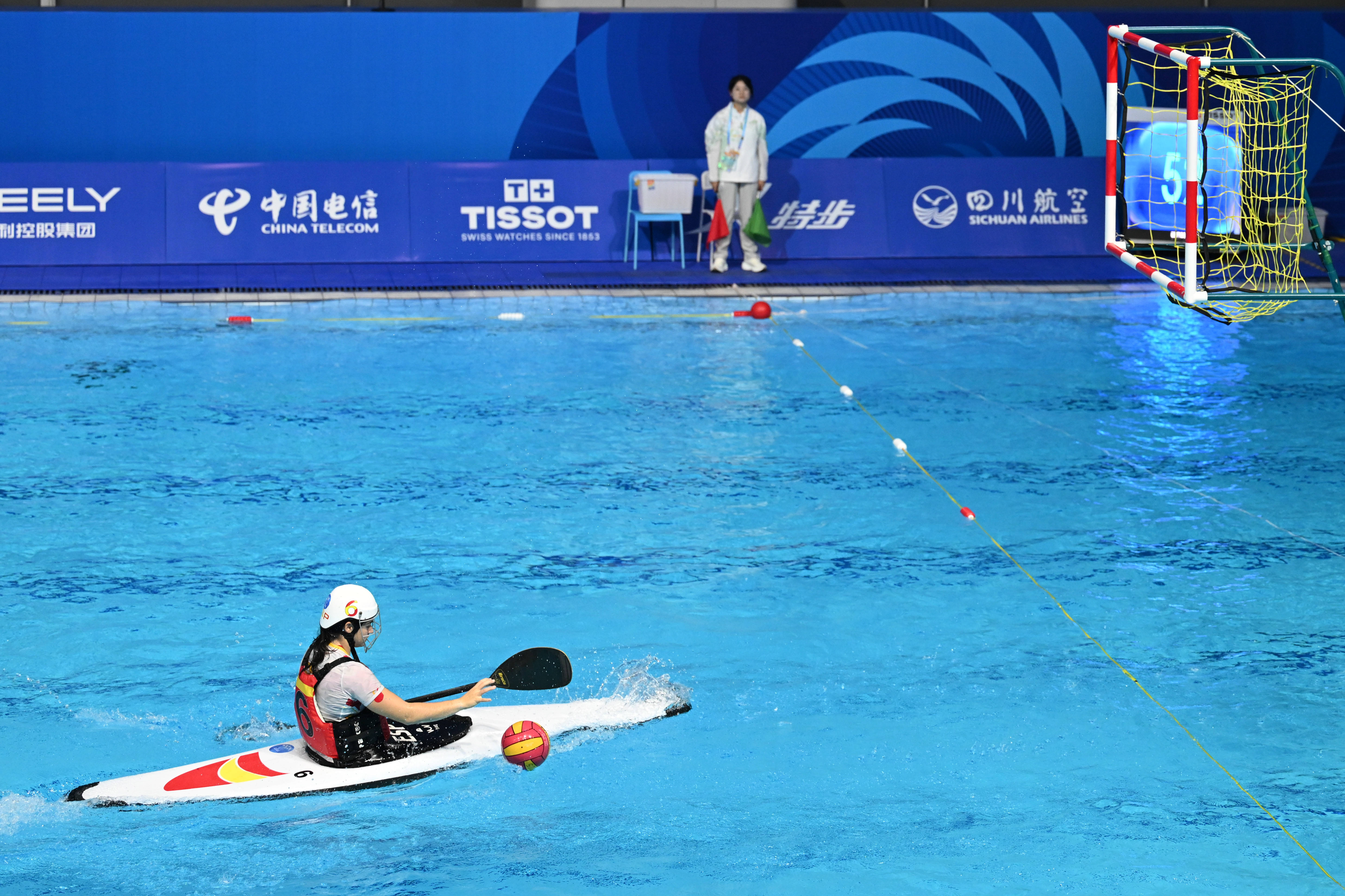 虎扑网址-（成都世运会）皮艇球——女子第5-8名安慰赛半决赛：中国队不敌西班牙队